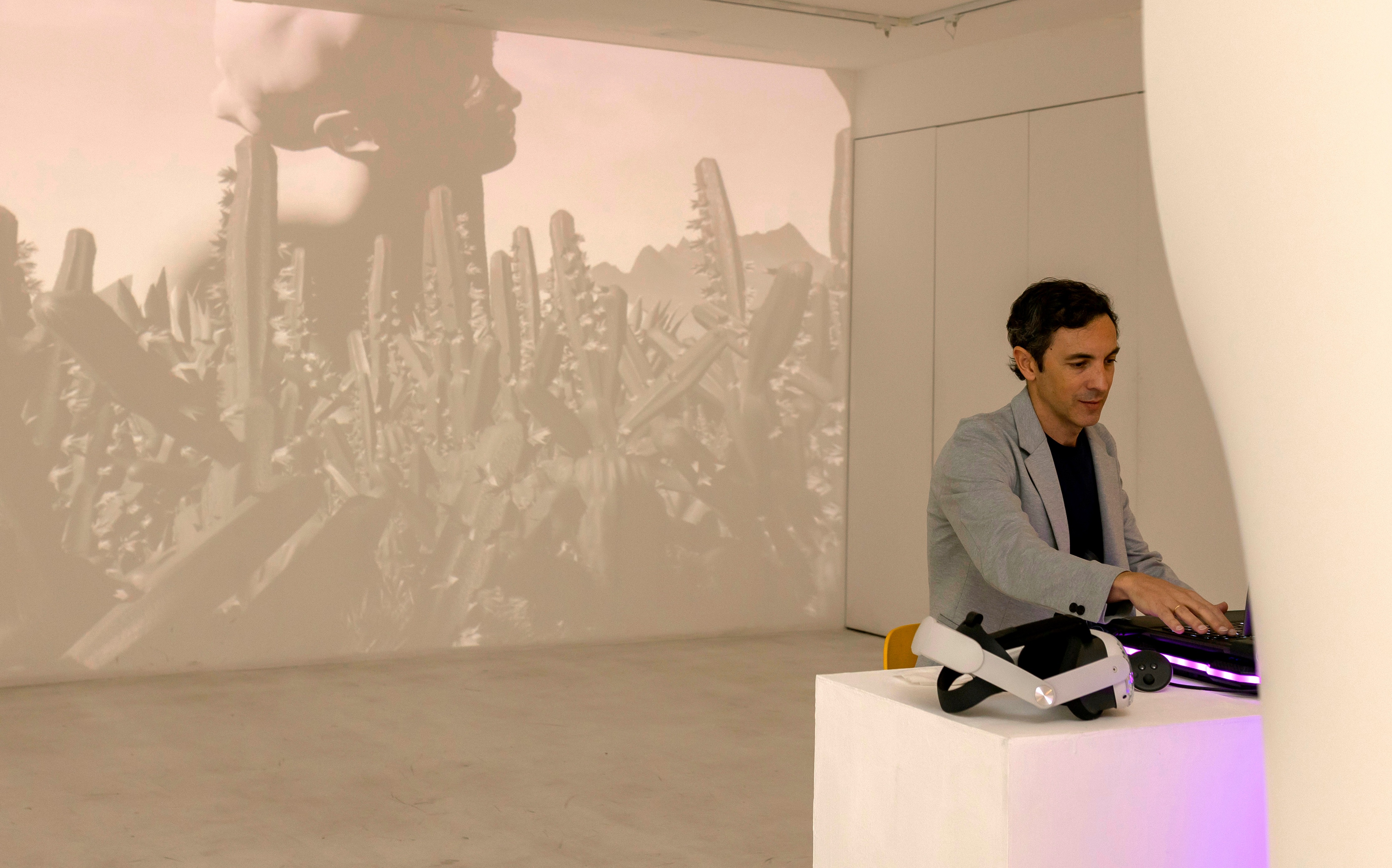 Agustin Di Luciano in his studio